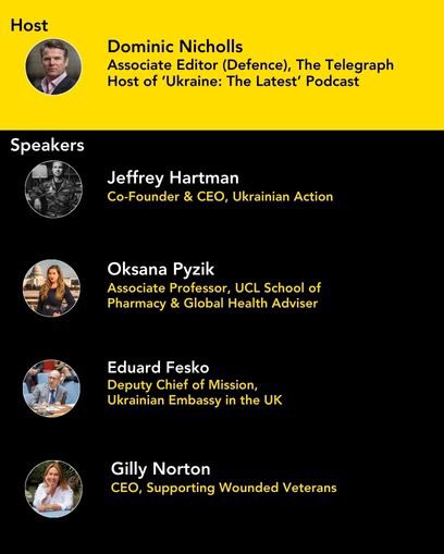 Tonight in London! A few tickets still available (but not many!). Join us for an evening of film &amp; conversation in support of injured Ukrainian veterans. 
Tickets: ucl.ac.uk/bloomsbury-the…
<a href="/DomNicholls/">Dom Nicholls</a> <a href="/OksanaPyzikUCL/">Oksana Pyzik</a>
