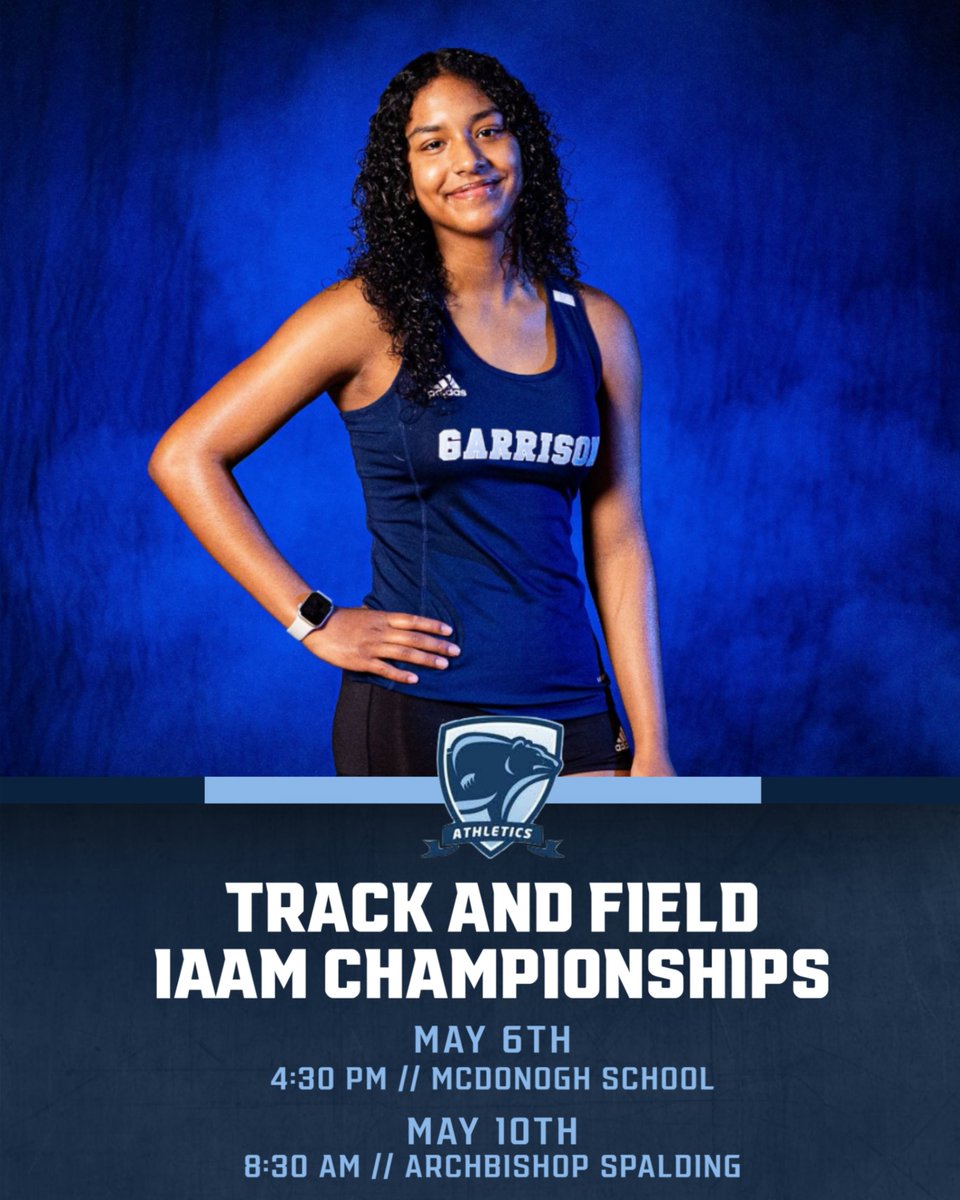 Track and Field is traveling to McDonogh today for Day 1 of the IAAM Track and Field Championships!  Good luck to our track and field athletes participating today!  #GOGRIZZLIES