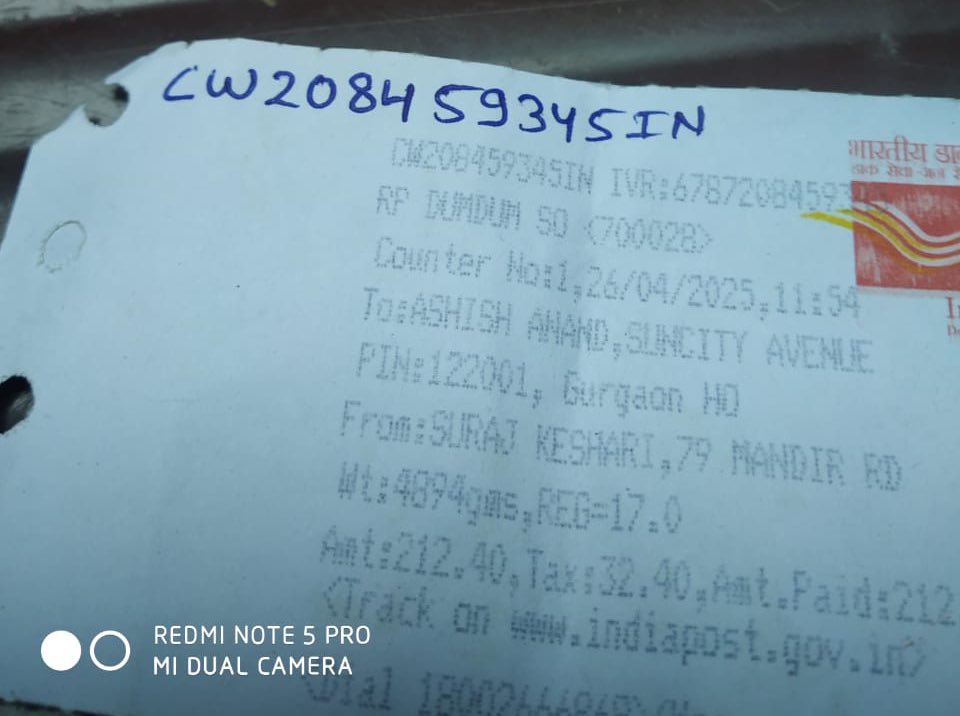 KeshariBikash's tweet photo. @IndiaPostOffice can you please help as this parcel is still not delivered. https://t.co/G48ETgTtJi
