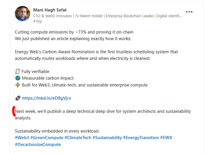 4 weeks ago you said "Next week", so where is it?