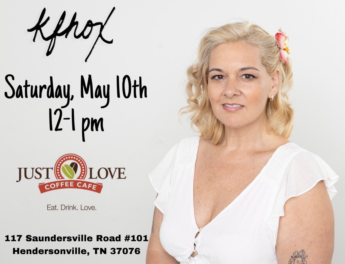 Meet me at Just Love Coffee Cafe in Hendersonville this Saturday from 12-1 pm for a full hour of my original music! 🥰🎶💫

#JustLove #Kfhox