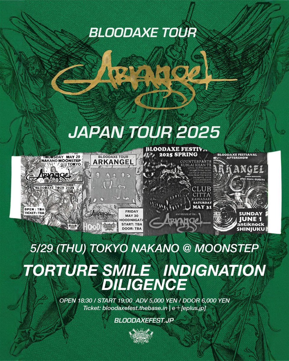 INDIGNATION <a href="/indignation_jpn/">INDIGNATION</a> 
5/17（土）　<a href="/antiknock1985/">ANTIKNOCK</a> 
Bad Company vol.37
🎫
forms.gle/SqzGTJVwXzpwqU…

5/29 (木) <a href="/livepubMOONSTEP/">MOONSTEP</a> 
Arkangel Japan Tour2025
🎫
bloodaxefest.thebase.in
forms.gle