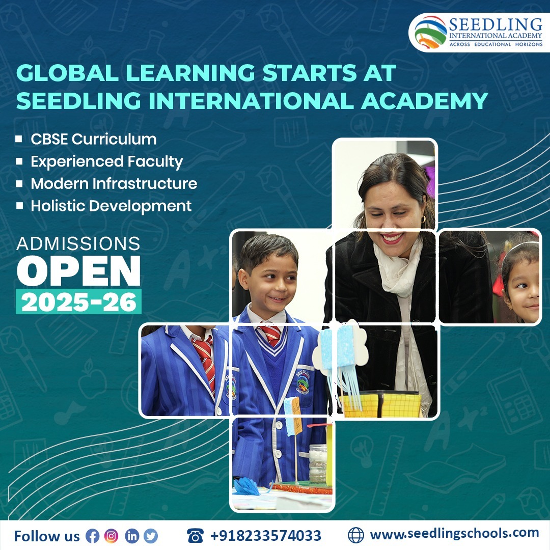 IntSeedling's tweet image. Admissions for 2025–26 are now open at Seedling International Academy 
Give your child the advantage of a CBSE curriculum, experienced faculty, modern infrastructure, and a focus on holistic development.

Visit: seedlingschools.com

#AdmissionsOpen  
#GlobalEducation