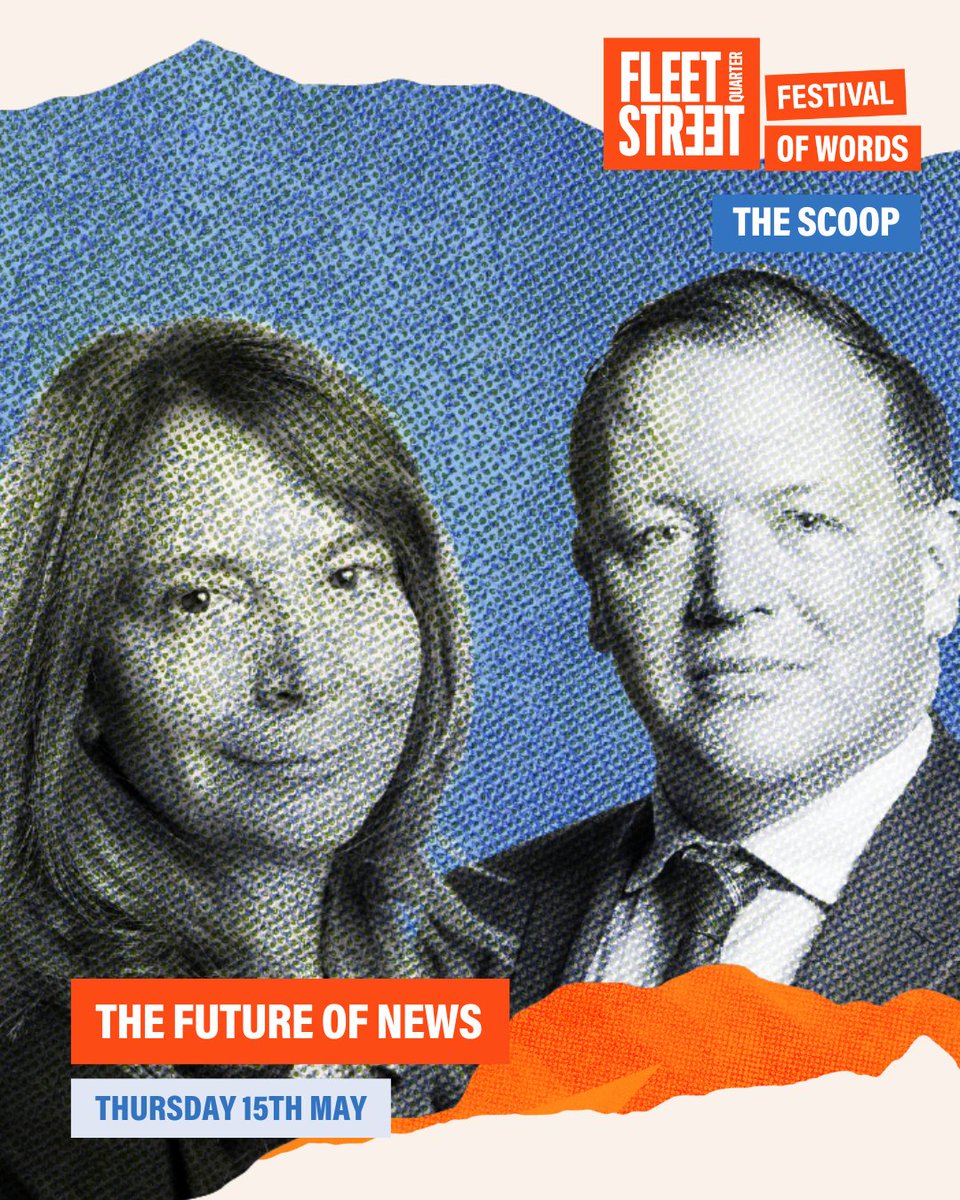 Don’t miss 'The Future of News' – <a href="/FT/">Financial Times</a> editor <a href="/khalafroula/">roula khalaf</a> is joined by <a href="/fleetstquarter/">Fleet Street Quarter</a>'s Festival of Words director <a href="/DamianCollins/">Damian Collins</a> for a fireside chat.

🗓 Thurs 15 May, 7pm
📍 St Bride’s Church, Fleet Street
🎟 Tickets: shorturl.at/JLeae