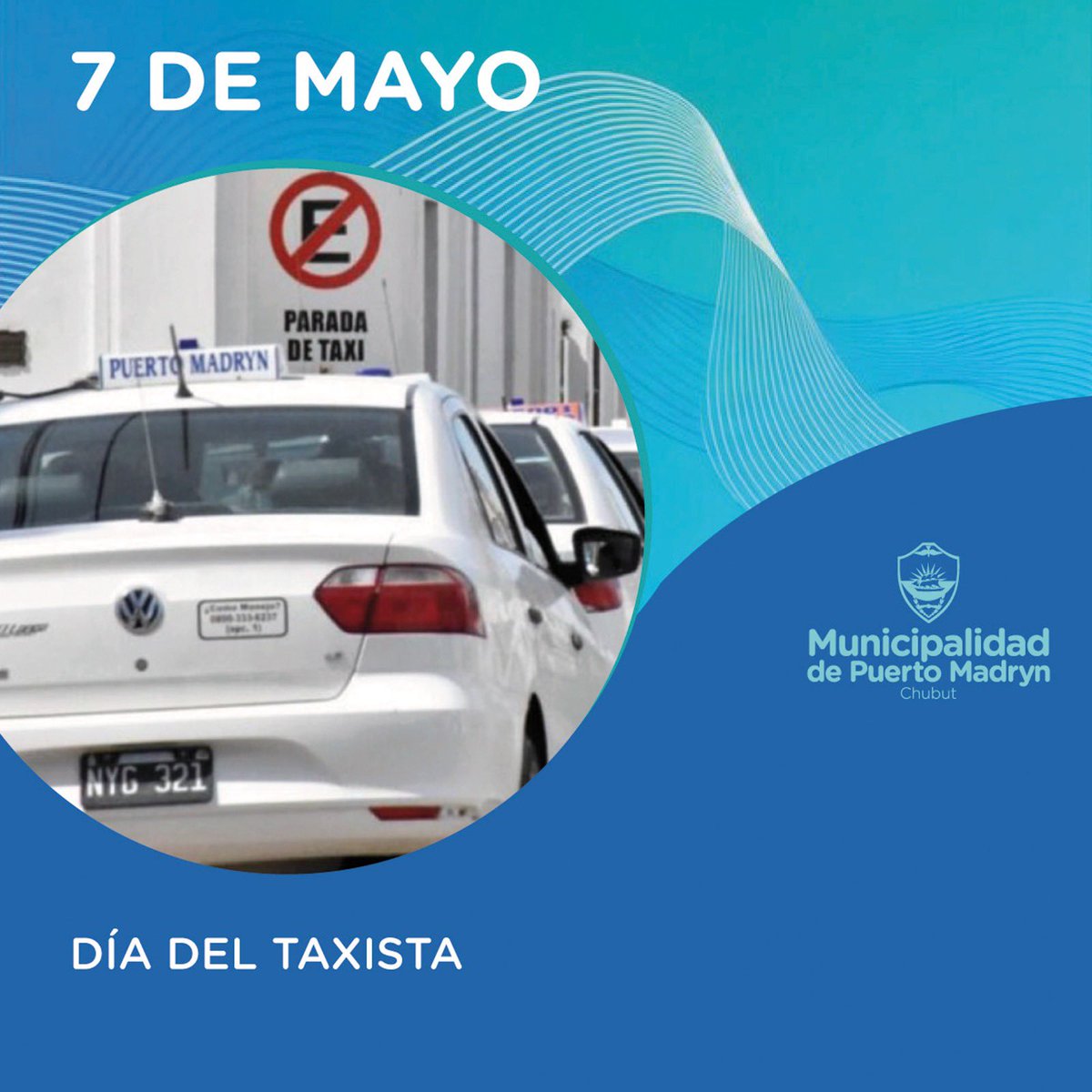 En su día, saludamos a cada uno de los taxistas, especialmente a quienes trabajan en #PuertoMadryn.