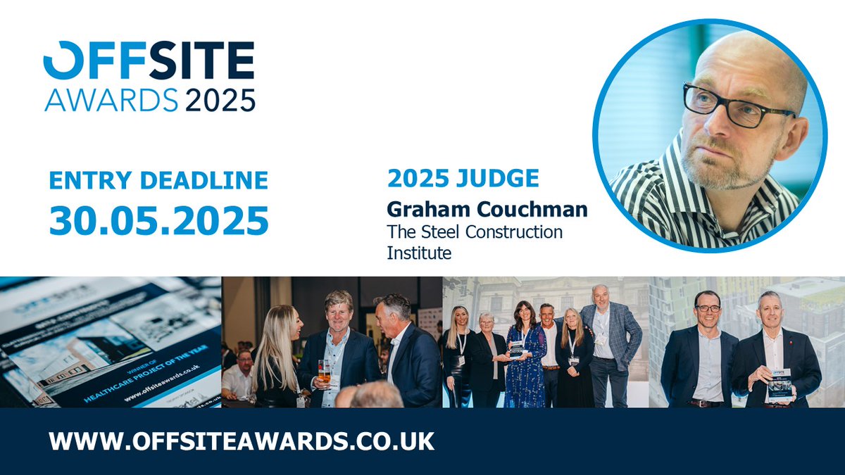 We are proud to announce that SCI's Graham Couchman will be returning to the judging panel at this year's Offsite Awards 🏆

We will also be sponsoring the Best Use of Steel category and you can now submit your entry! For more information click here: radarbookingsystem.co.uk/offsite-awards/