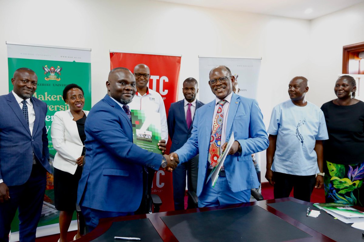ITC_Kampala's tweet image. Yesterday, we signed an MoU with @Makerere to pursue collaborative academia, promote knowledge exchange, research and build capacity through training professionals and supporting learning.

We are excited about this partnership&apos;s impact on the insurance industry, students (MUK…