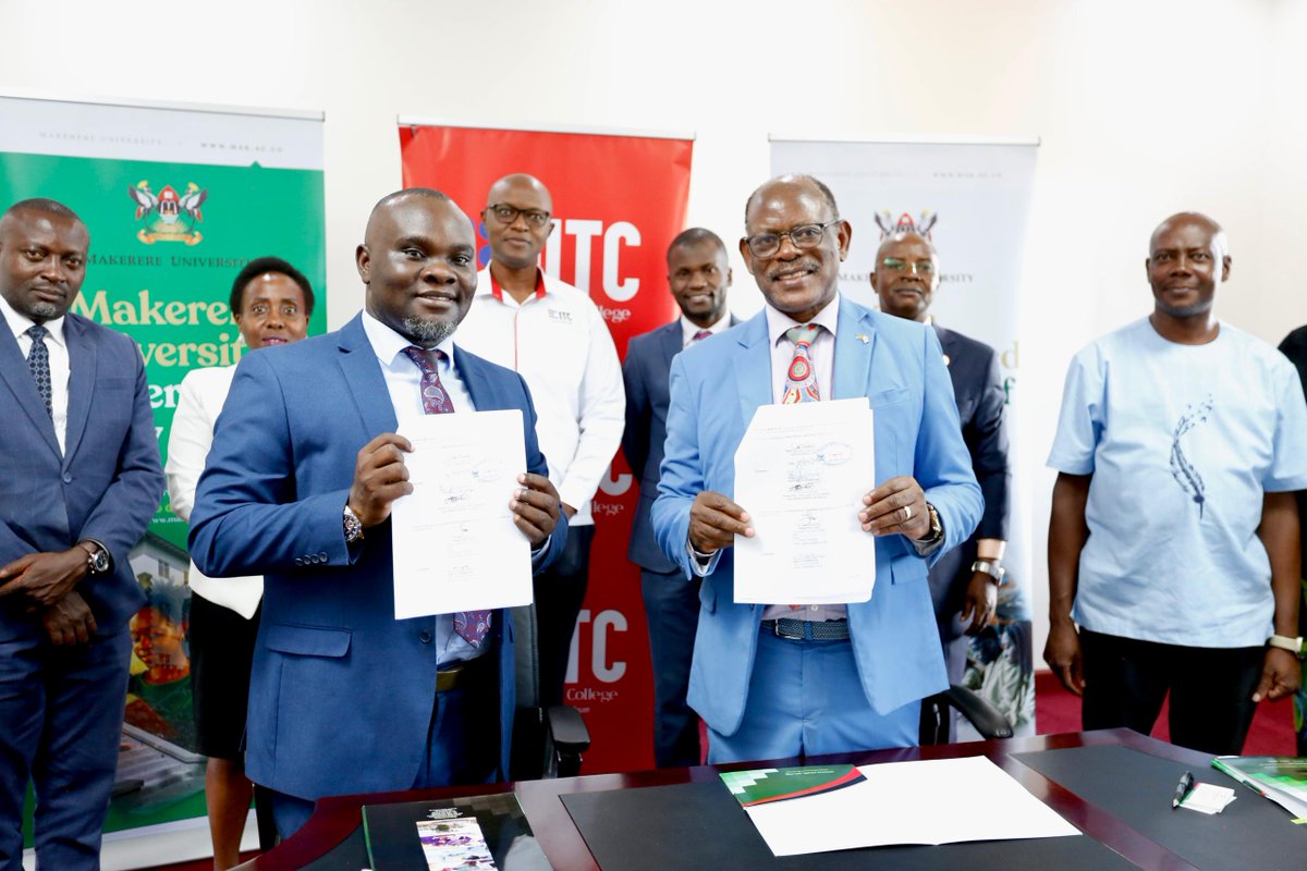ITC_Kampala's tweet image. Yesterday, we signed an MoU with @Makerere to pursue collaborative academia, promote knowledge exchange, research and build capacity through training professionals and supporting learning.

We are excited about this partnership&apos;s impact on the insurance industry, students (MUK…