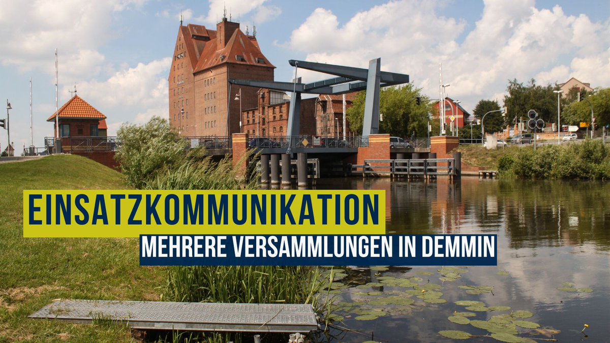 Am morgigen Tag (8. Mai 2025) findet ein größerer #Polizeieinsatz aufgrund mehrerer #Versammlungen in #Demmin statt. 👮‍♂️ Ab dem frühen Nachmittag ist im gesamten Stadtgebiet mit Verkehrseinschränkungen zu rechnen. 

Weitere Infos: fcld.ly/4jkj033