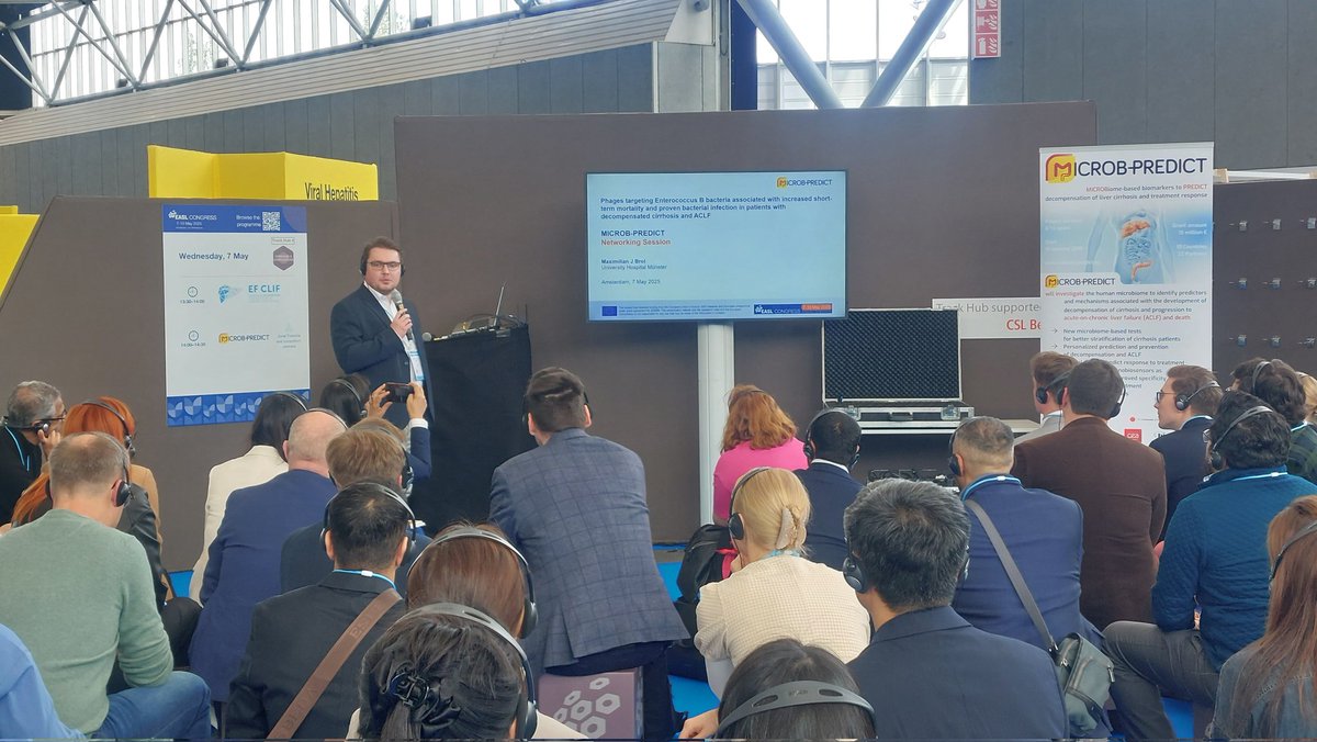 MEDB_LAB's tweet image. Max Brol presents the @MicrobPredict Virome data at Track Hub 4. #EASLcongress