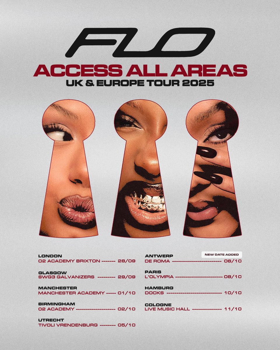 FLOLiveUpdates's tweet image. FLO (@flolikethis) have announced the new dates for the UK & Europe leg of the Access All Areas Tour! They’ve also added a stop in Antwerp, Belgium!
Get your tickets here: flolikethis.com/#
#AAATour