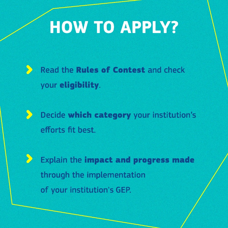 HorizonEU's tweet photo. 🏆 The new call for the EU #GenderEqualityChampions is now live!   

Academic &amp; research institutions – this is your chance to highlight your work in driving change through your #GenderEquality plans.   

Let’s keep pushing for change 💪 

Apply now ⤵️
