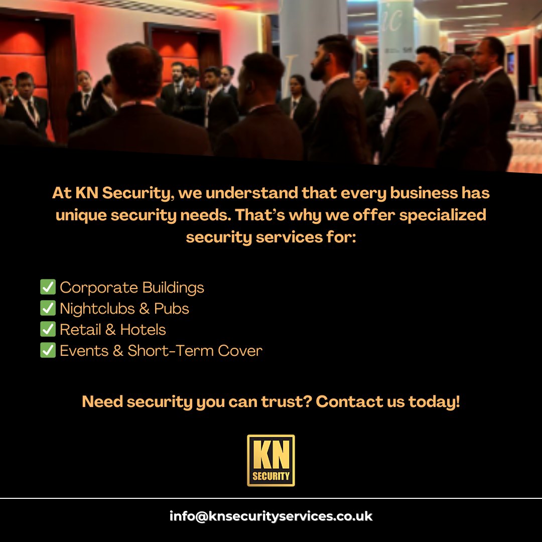 knsecurityldn's tweet photo. Need security you can trust? Contact us today!
📨 info@knsecurityservices.co.uk

#SecurityIndustry #KNSecurity #SecurityYouCanTrust https://t.co/nA6LkvjwSk