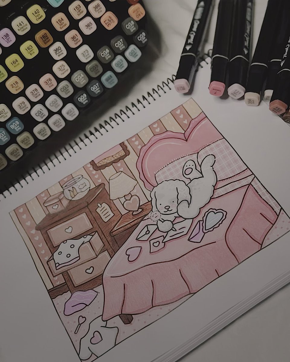 ᅟ
       ㅤ     ﹫ 𝒆llınskgd  ───┈   ٬ feed updαte
ᅟ
faço arte na cama do meu namorado (pinto bobbie goods enquanto ele treina 🫡