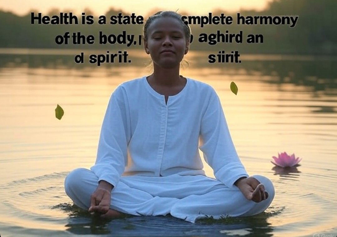 Health is a state of complete harmony of the body, mind and spirit.