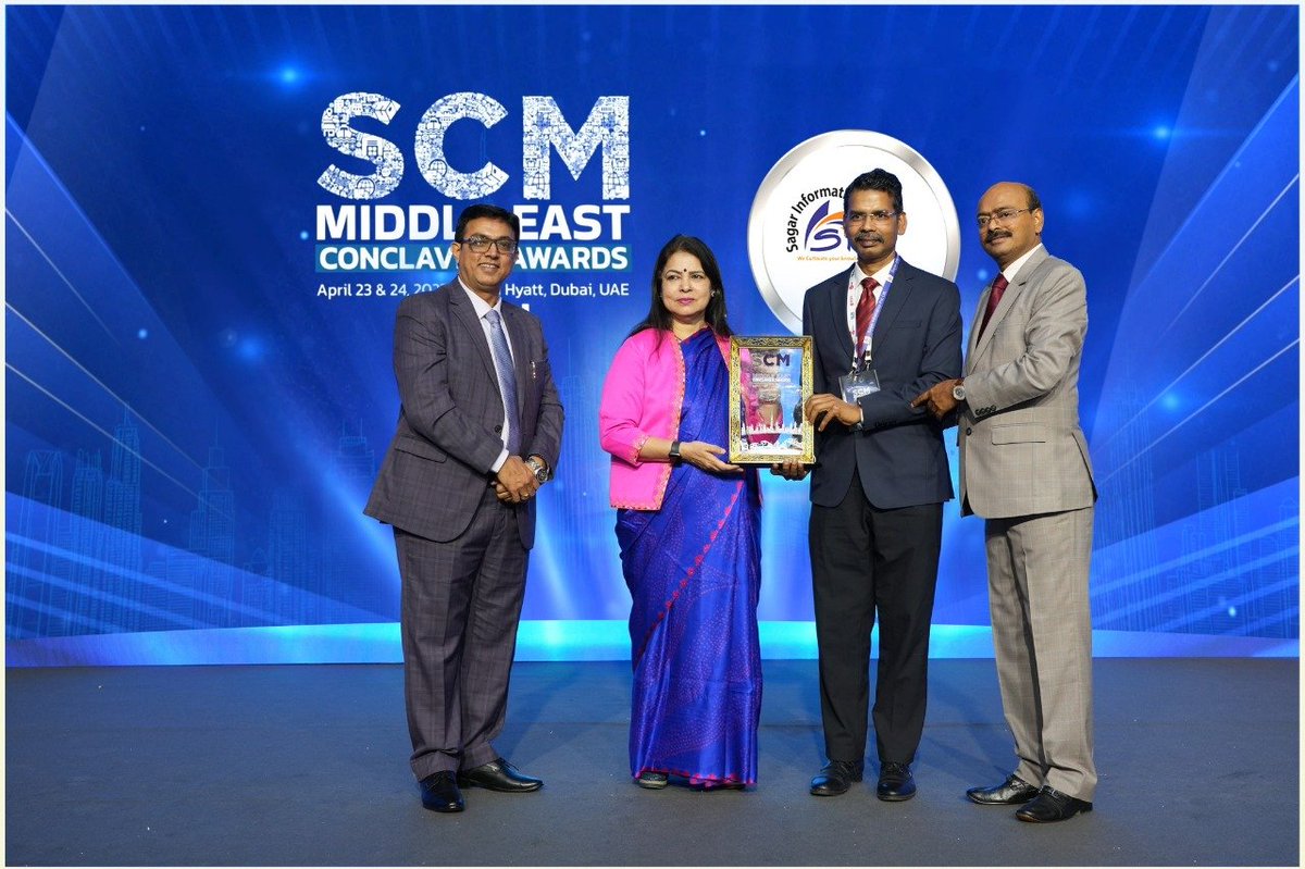 SagarInfo's tweet image. Feeling proud to be recognized with the Excellence in Transportation Technology award at #SCMConclave! @Logisticshakti 

Grateful for this honor! 🙌
 
#LogisticsShakti #SCMAwards #TechForLogistics #SagarInfotech #SIPL #Proudfeeling #Transportationtechnology