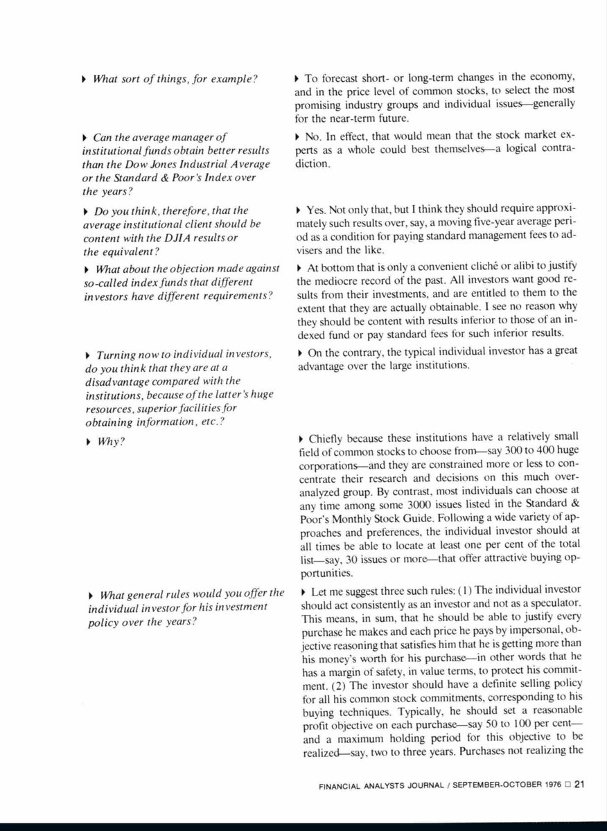 thebigideas_'s tweet image. A Conversation with Benjamin Graham

From 1976, yet so much still applies, a real legend.