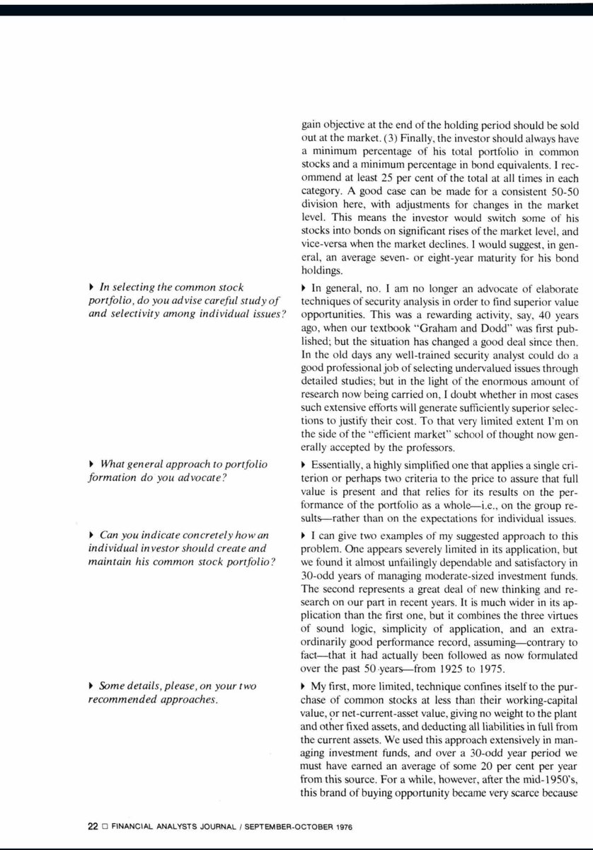 thebigideas_'s tweet image. A Conversation with Benjamin Graham

From 1976, yet so much still applies, a real legend.