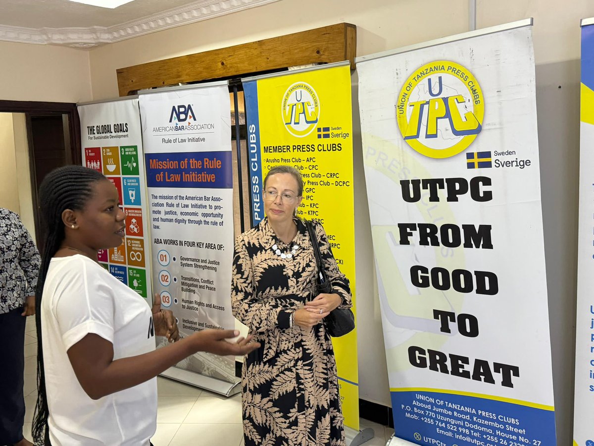 Great to discuss vital role of free media and need to keep journalists safe with Exec Director Kenneth Simbaya and team at Union of Tanzania Press Clubs today in Dodoma

<a href="/UTPCtz/">Union of Tanzania Press Clubs</a> is playing important role in promoting dialogue to support this ahead of 🇹🇿 elections ✍️ #mediafreedom