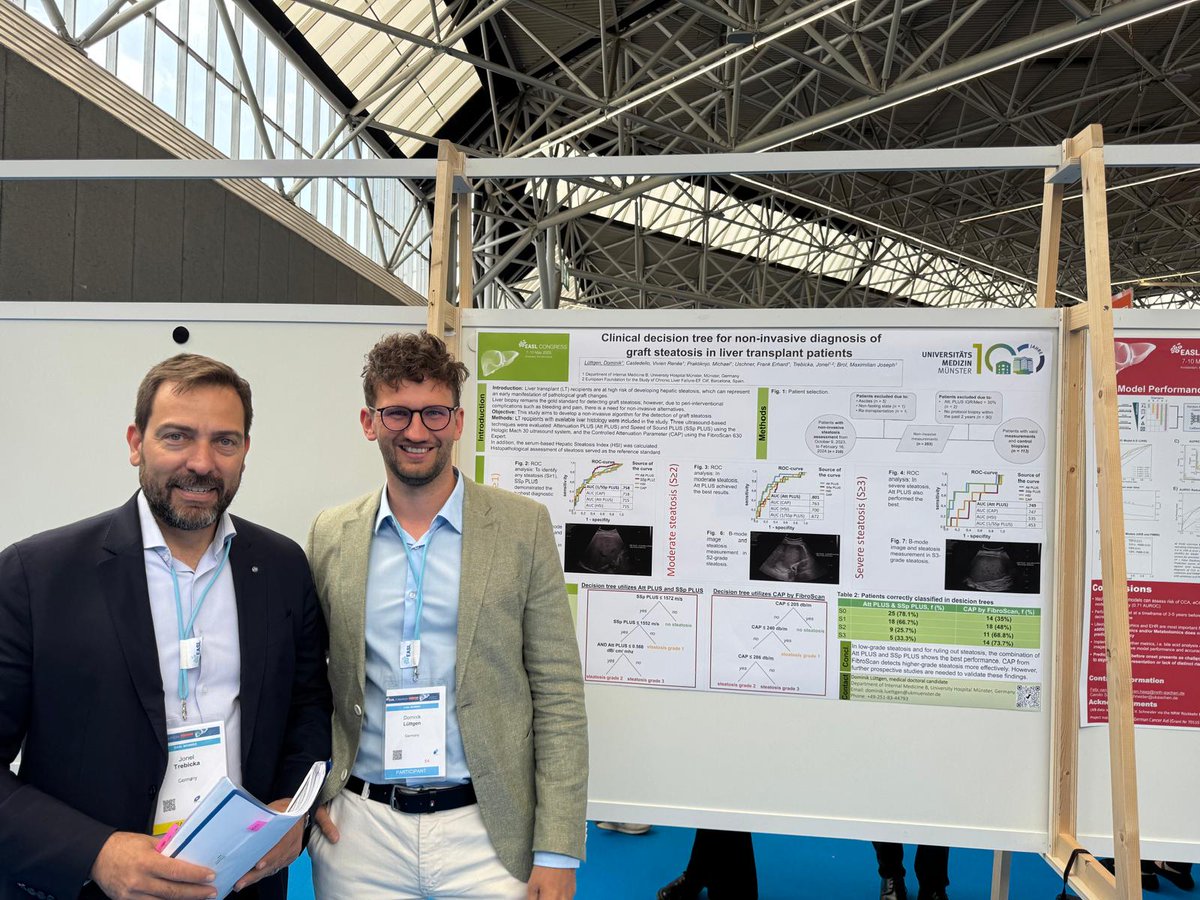 MEDB_LAB's tweet image. At poster WED-503 Dominik Lüttgen presents a clinical decision tree for non-invasive diagnosis of #steatosis at ##EASLCongress.