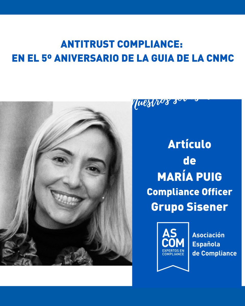 ascomGRC's tweet image. 📚#BlogASCOM Crónica de la Jornada Antitrust Compliance: 5 años de la Guía de la @CNMC_ES   ➡️   asociacioncompliance.com/guia-antitrust… 
#sociosAscom #asociacióncompliance #yosoycomplianceofficer #yosoyAscom #compliance #complianceofficer