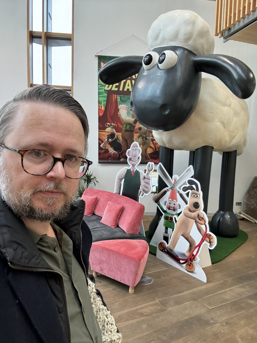 A new #ShaunTheSheepMovie is in production! 🐑

The Beast of Mossy Bottom will be released in 2026 🙌 

📸 Pic taken at <a href="/aardman/">Aardman</a> HQ in Bristol

#Aardman #ShauntheSheep #Bristol