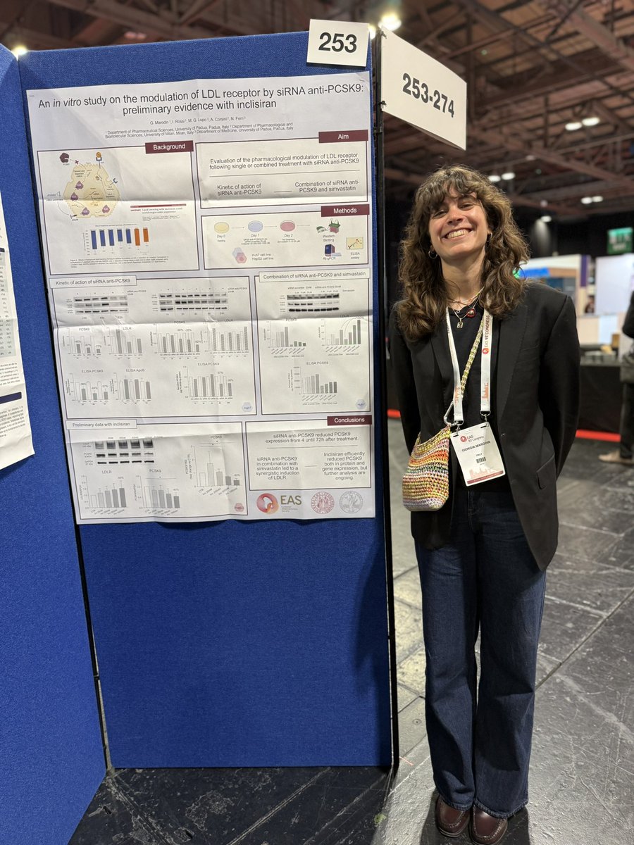 Maria Giovanna Lupo (@mariagi31609461) on Twitter photo Great Poster Presentation by Giorgia Marodin form our Lab at #EASCongress2025 in #Glasgow! She discussed her latest findings on #inclisiran!
Great job Giorgia!! Very proud of you!!
<a href="/society_eas/">European Atherosclerosis Society</a> <a href="/EASCongress/">EAS Congress</a> Great Poster Presentation by Giorgia Marodin form our Lab at #EASCongress2025 in #Glasgow! She discussed her latest findings on #inclisiran!
Great job Giorgia!! Very proud of you!!
<a href="/society_eas/">European Atherosclerosis Society</a> <a href="/EASCongress/">EAS Congress</a>