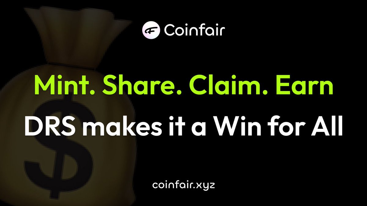 How does Coinfair’s #DRS (Decentralized Rebate System) work?

1. Mint an NFT 🎨
2. A friend claims it 🤝
3. Token goes 1000x 📈 — so do your rewards 💸
4. NFT holders auto-join Trade to Earn 🔁
5. And yes — holders get airdrops too 🎁

👉 Join now: coinfair.xyz/earn