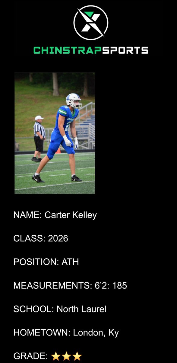 Carter Kelley 6'2" 3 Sport Athlete North Laurel High School Elite ball skills, amazing downfield accleration, looking to improve each day.