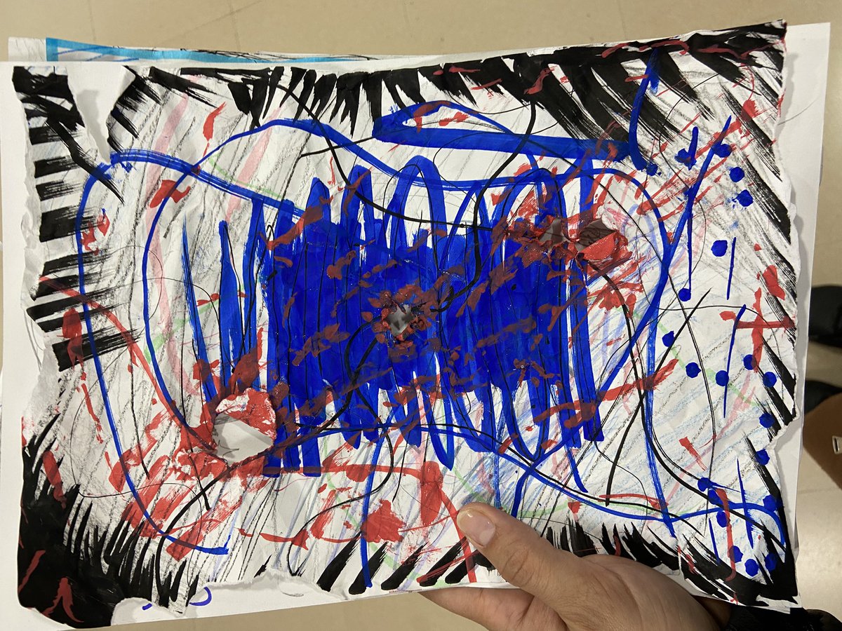 nei_tejada's tweet photo. I know you’re not going to see this, but today I put Hit Me Hard And Soft to my art students in order to draw an expressive piece of art based on the feelings your songs provoque them. This was my favourite one, I hope you like it! @billieeilish https://t.co/4lnmS03l1k