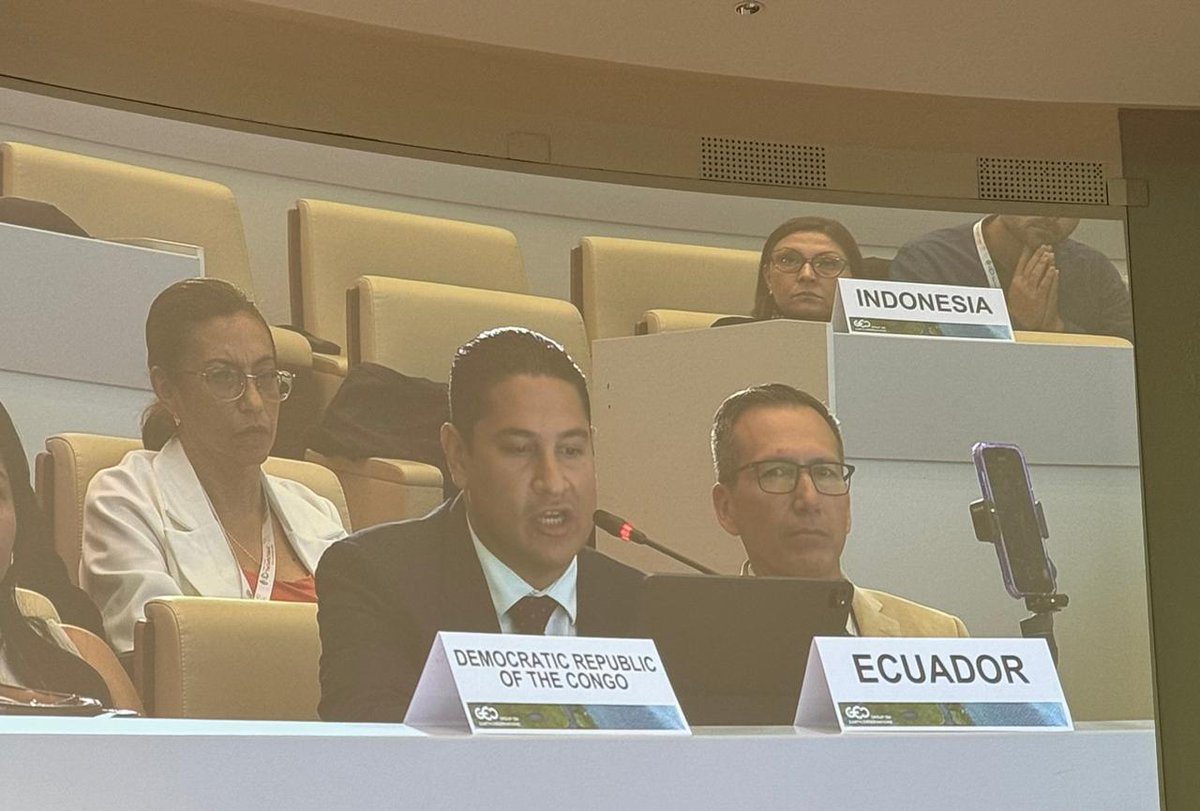 IGM_Ecuador's tweet photo. 🌍 El CRNL Iván Ramírez, Director del @IGM_Ecuador, participa como miembro alterno y punto focal del GEO Tierra Ecuador en la sesión plenaria del Foro Mundial #GEOWeek2025.
🇪🇨 También asiste Jorge Carrillo, Secretario de @Riesgos_Ec, como parte del programa #GEOGlows. https://t.co/sDoXcv0s0i