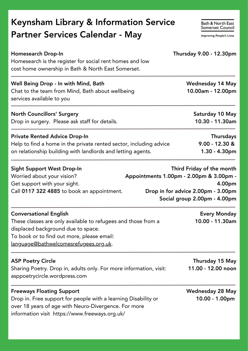 @Bath and North East Somerset Libraries tweet media