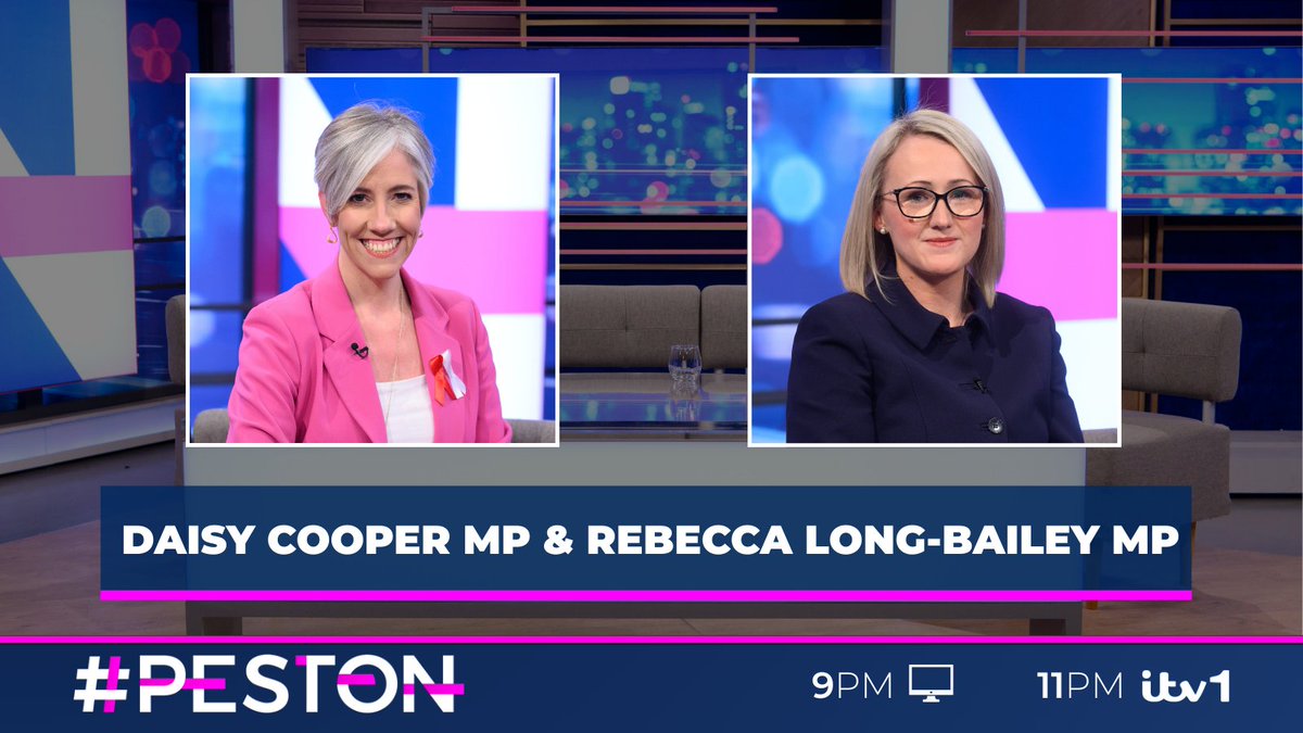 Peston (@itvpeston) on Twitter photo Did the local elections spell the end of two-party politics?🌹🔵
Deputy Leader of the Liberal Democrats <a href="/libdemdaisy/">Daisy Cooper MP 🔶</a> and Labour’s <a href="/RLong_Bailey/">Rebecca Long-Bailey</a> will discuss a big week of politics with <a href="/Peston/">Robert Peston</a> on the show tonight
#Peston Did the local elections spell the end of two-party politics?🌹🔵
Deputy Leader of the Liberal Democrats <a href="/libdemdaisy/">Daisy Cooper MP 🔶</a> and Labour’s <a href="/RLong_Bailey/">Rebecca Long-Bailey</a> will discuss a big week of politics with <a href="/Peston/">Robert Peston</a> on the show tonight
#Peston