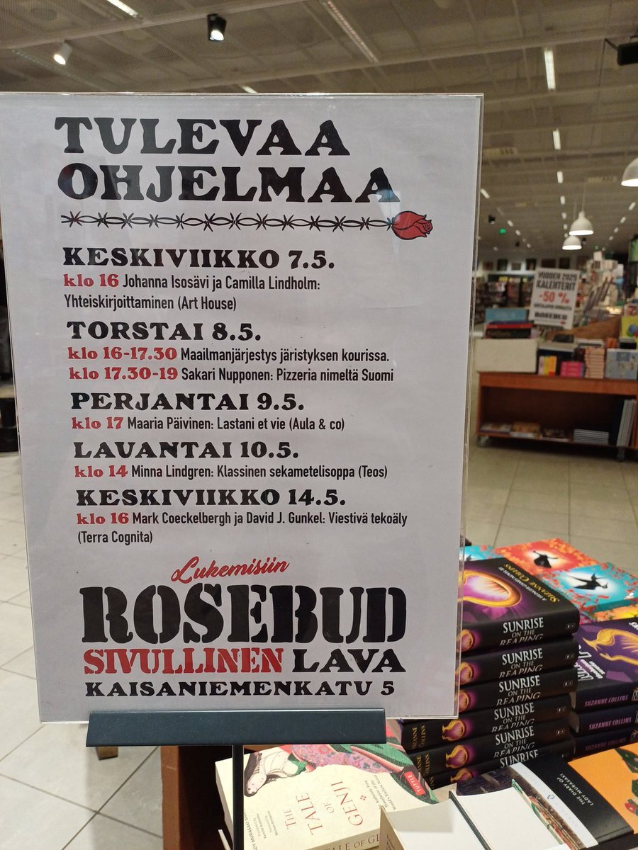 Kohta Yhteiskirjoittamisen julkkarit <a href="/RosebudBooks/">Rosebud Books</a> Sivullinen, myös striimi!