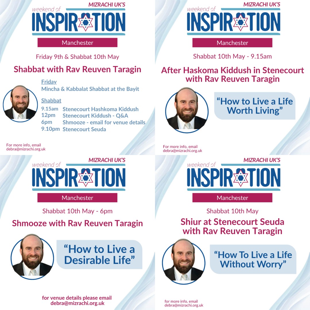 Reuven Taragin (@taraginreuven) on Twitter photo Looking forward to iyH spending Shabbat in Manchester as part of <a href="/MizrachiUK/">Mizrachi UK</a>'s Weekend of Inspiration!
Looking forward to learning with Mancunian friends! Looking forward to iyH spending Shabbat in Manchester as part of <a href="/MizrachiUK/">Mizrachi UK</a>'s Weekend of Inspiration!
Looking forward to learning with Mancunian friends!