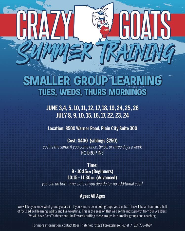 Summer training is right around the corner!! 

#OhioCrazyGoats
#WeAreBaaad