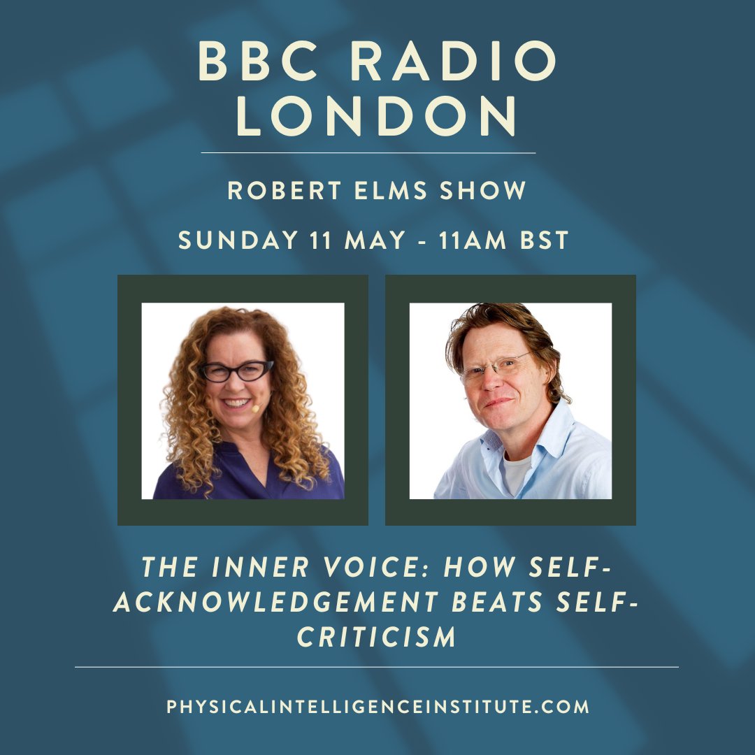 Are you your own critic? 🤯

This Sunday 11th May, I’m back on <a href="/BBCRadioLondon/">BBC Radio London</a> with Robert Elms talking about how self-acknowledgement (not criticism!) boosts wellbeing.

Tune in to hear the BodySmart habit that makes the difference! 💛 #MentalWellbeing #PhysicalIntelligence #BBC