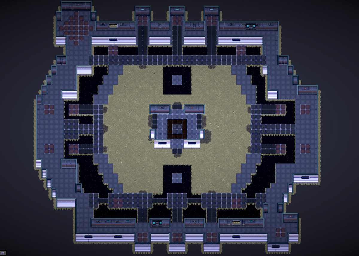 Design, texturing and walls are complete for Apollo $FTW Moonbase Beta Arena-2!  Next steps are defining the spawn points and mapping for enemy pathfinding 🌕🛠️