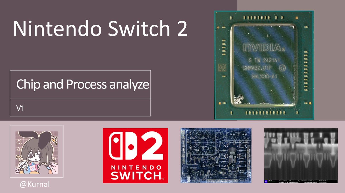 The world's first Nintendo Switch 2 Dieshot 
Samsung 8N 
8Core A78C,Share 4M L2  
1536Cuda/6TPC ampere GPU  

A detailed process and chip analysis report will be released on Youtube and Bili at 9:30 pm tomorrow.

High-resolution photos in Telegram group:
t.me/+DjmQ-kcsAXIyM…