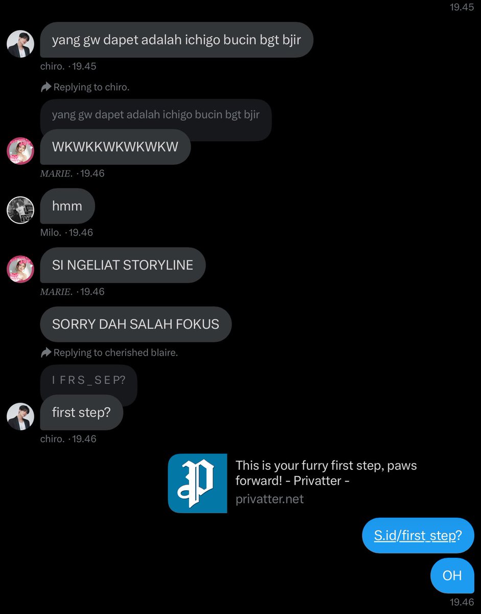 Clown to clown conversation: