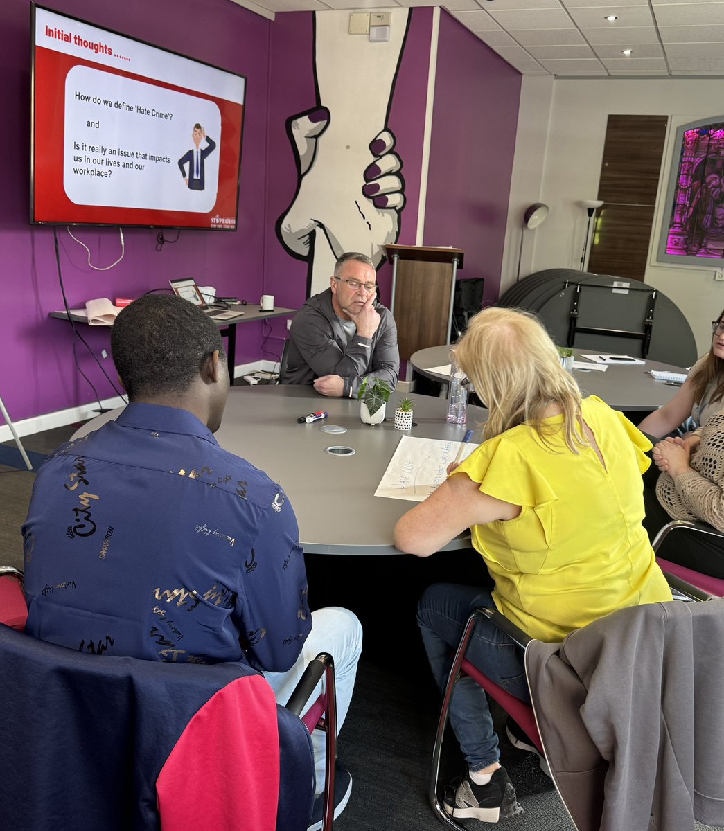 stophateuk's tweet image. Presented 2nd #hatecrime awareness session to #YMCALiverpool staff today. Discussions centred on impact of hate, #microaggressions , workplace abuse & violence, reporting & working together to respond appropriately to all forms of discrimination & prejudice #stophatestarthere
