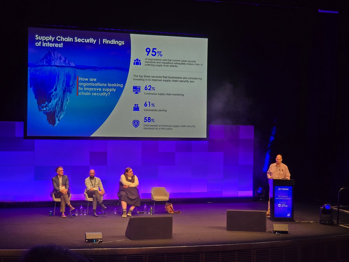 Colleagues from <a href="/NCCGroupplc/">NCC Group plc</a> talking supply chain security at #CyberUK25