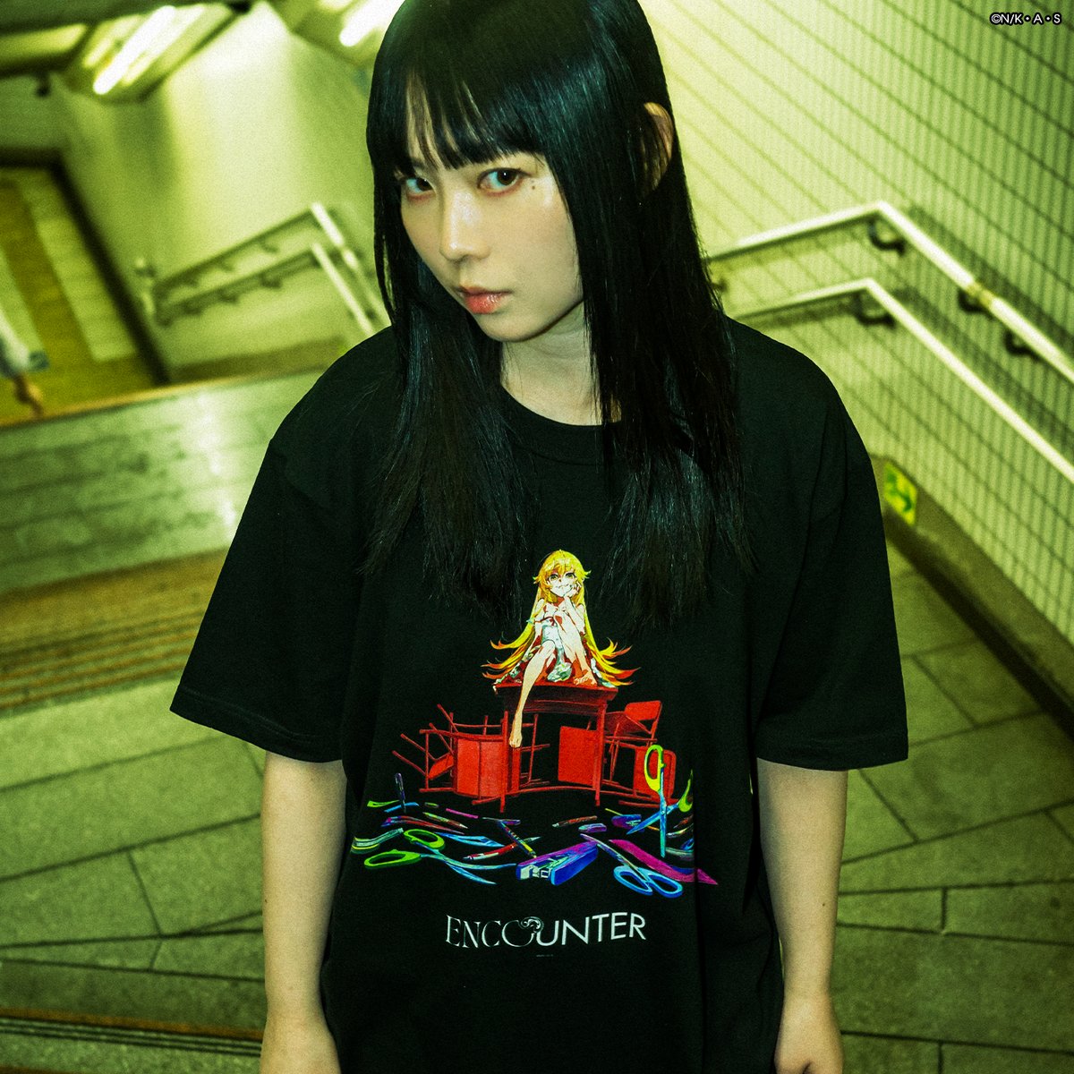 遭遇 シリーズ L　ENCOUNTER Tシャツ 物語 Mika Pikazo