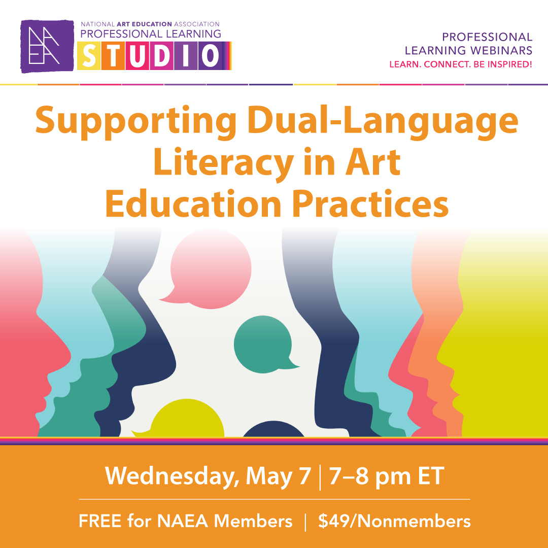 Join our webinar tonight on supporting dual-language literacy in art education practices. Gain innovative tools and strategies for effectively teaching visual arts while integrating literacy activities that support dual-language learners through artmaking. ow.ly/ghzb50VJ6fU