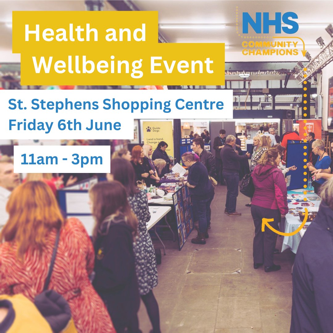 👋 Curious about local support services?
💡 Want to volunteer or get involved in something   meaningful?
🗓️ Friday 6th June | 11am–3pm
📍 St Stephen’s Shopping Centre, Hull
Meet the people and organisations working hard to keep Hull and East Riding healthy, happy, and connected