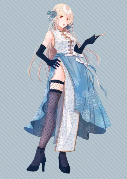 スーズ、レトロ チャイナ衣装#アクおどあーと 