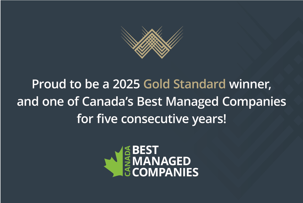 wellingtonaltus's tweet photo. We are excited to announce that our firm has been recognized as one of Canada’s Best Managed Companies for the fifth year in a row! Achieving Gold Standard in 2024 and again in 2025 highlights our commitment to #Accelerate innovation, adaptability, and growth. #BestManaged https://t.co/VmoqsHWLfc