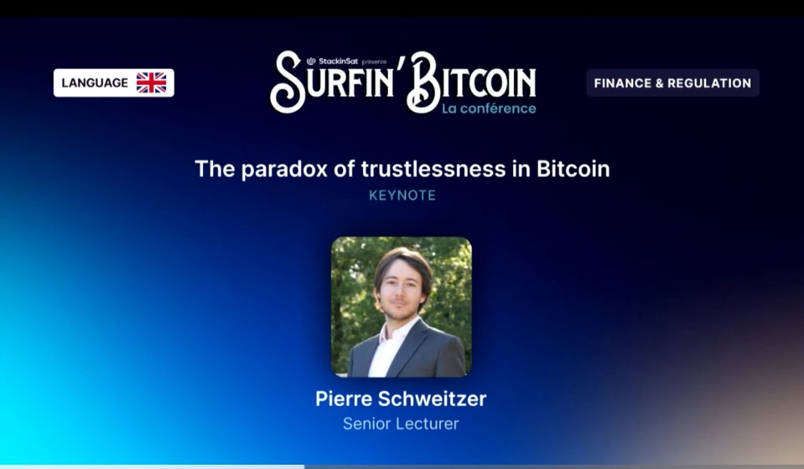 Et on nous sort encore que le projet de Bitcoin c’est d’ « atomiser la confiance entre les individus »

<a href="/Schweitzer_P/">Pierre Schweitzer</a> 

youtube.com/live/I5CbETQCC… à partir de 01:52:10
