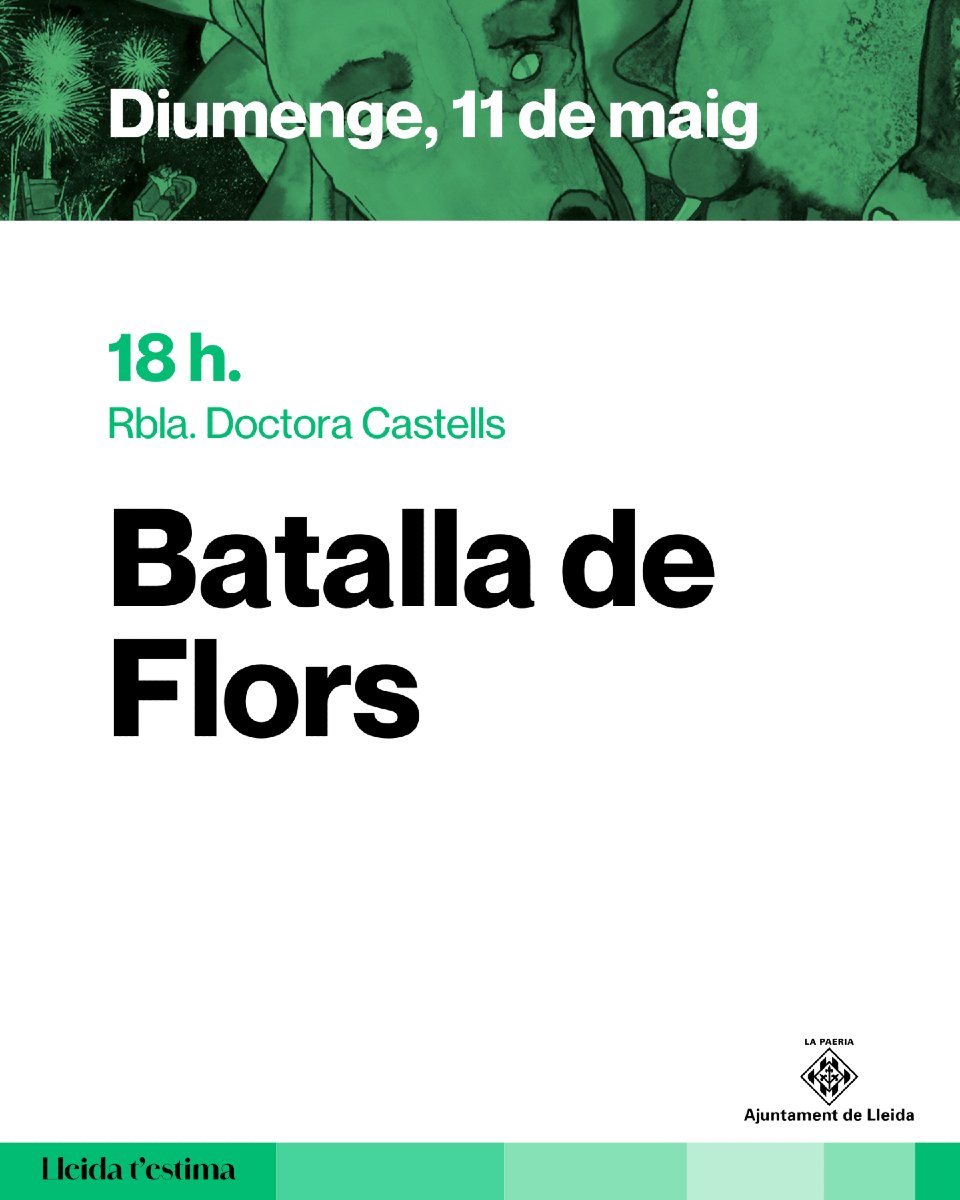 La Batalla de Flors🌸 significa carrosses i colles, grups d’animació i música, el Marraco, els Gegants i els Capgrossos, i omplir-ho tot de confeti, color i festa. 

📣Recordem que enguany, de manera excepcional, és trasllada a Doctora Castells.
