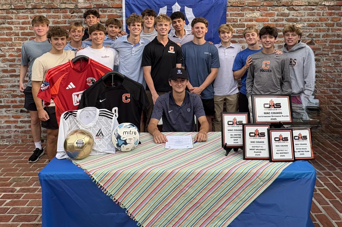 My son Mac signed to play for <a href="/WLUmenssoccer/">W&L Mens Soccer</a> this week!  Very excited he will be joining his older brother <a href="/BCouhig/">Buster Couhig</a> on the team. Will be a dream come true for crazy American soccer parents to see our boys play together in college this fall.